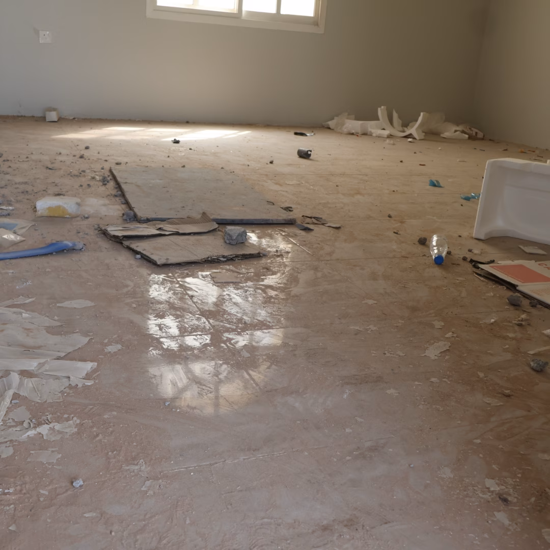 Mister Krabso team cleaning after construction in RAK