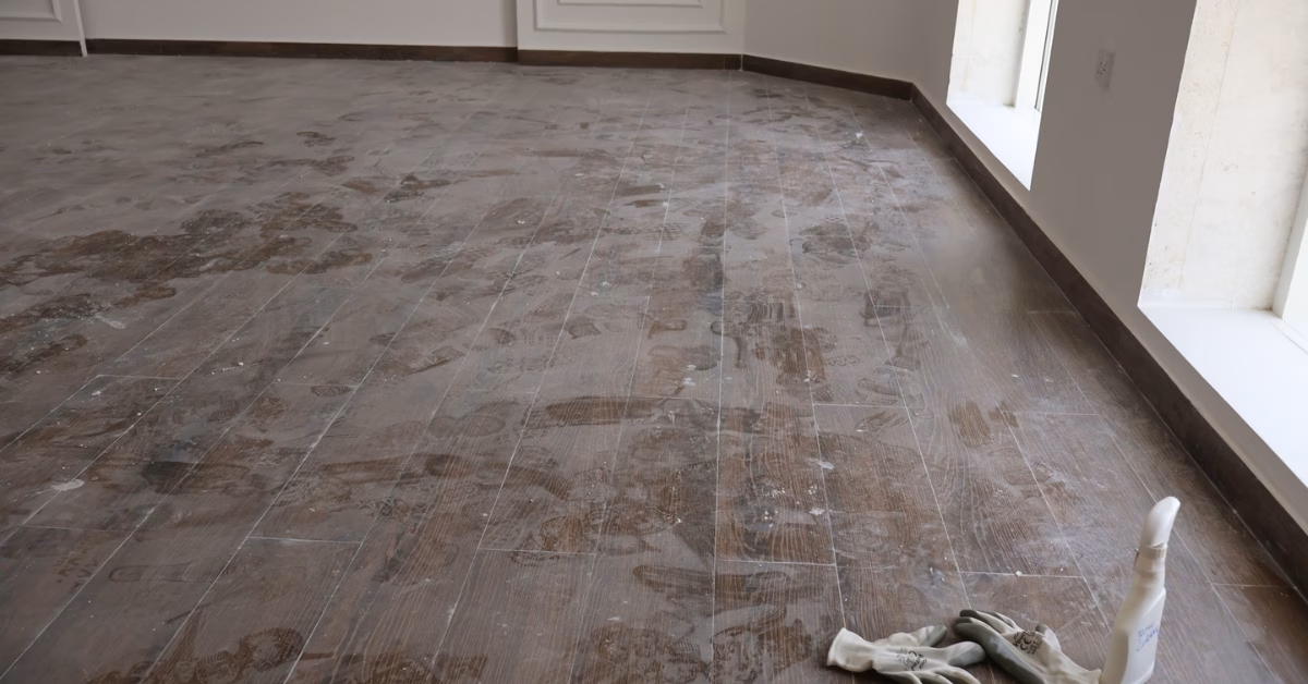 Post construction before cleaning