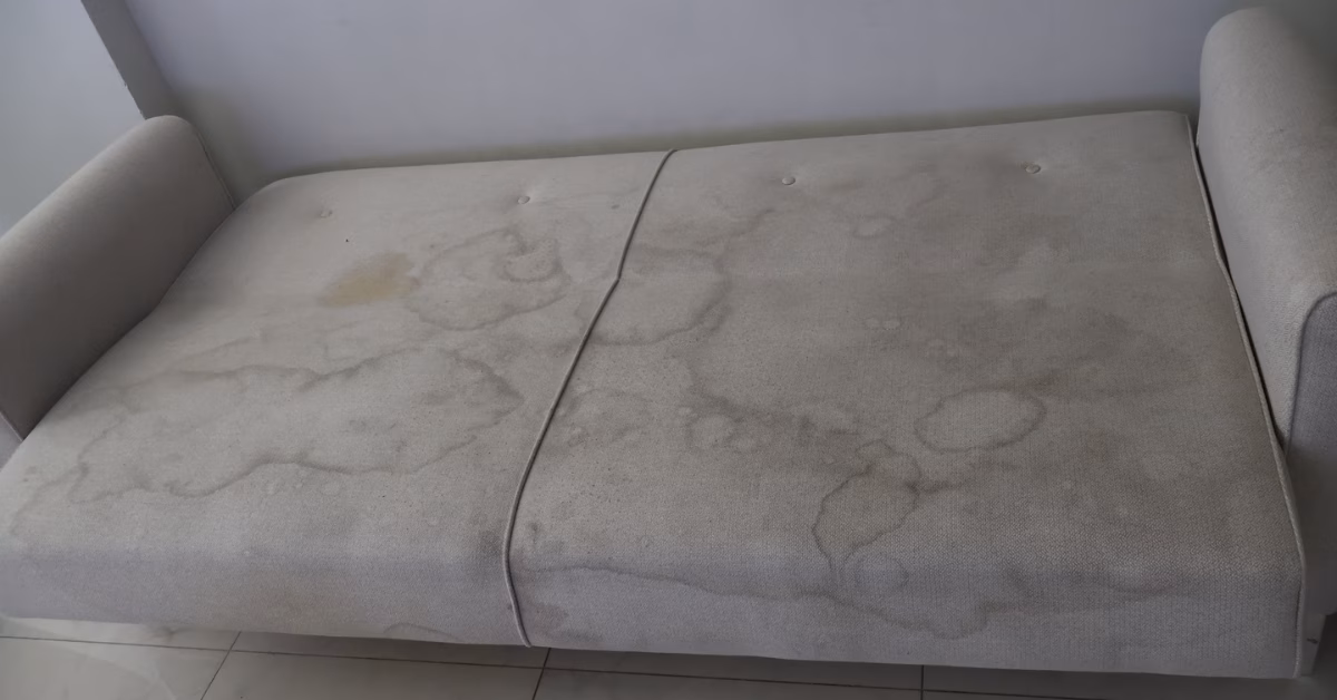 Sofa before cleaning